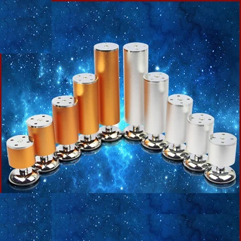 

4Pcs 80-200mm Furniture Metal Legs Aluminium alloy Kitchen Adjustable Feet for Cabinet Couch Sofa Placer gold Chair Table