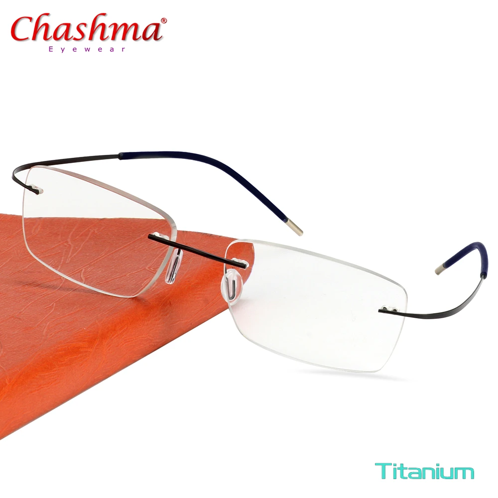 

2018 NEW Brand Optics Glasses Titanium Rimless Ultra Light Glasses Frame Eyeglasse Men women With Prescription glasses