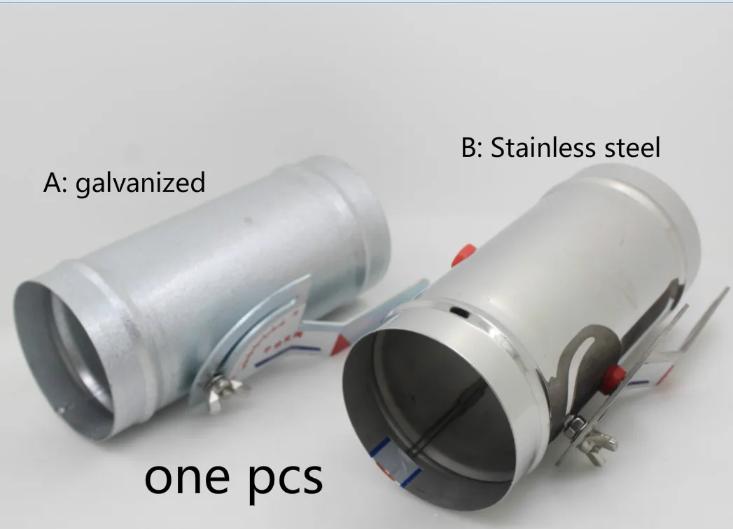 Диаметр 50-250 мм нержавеющая сталь Оцинкованный ручной воздушный демпфер клапан вентиляции свежего воздуха регулирующий поток клапан воздуховода