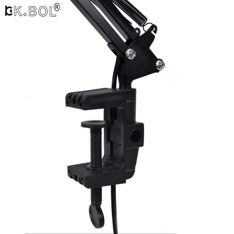 Lâmpada de Mesa Mesa de Luz Lâmpada de Leitura para Casa e escritório e estúdio e estudo Flexível Braço Oscilante Montagem Braçadeira Preto 110 V 240 v 6 tabela da lâmpada de mesa da montagem