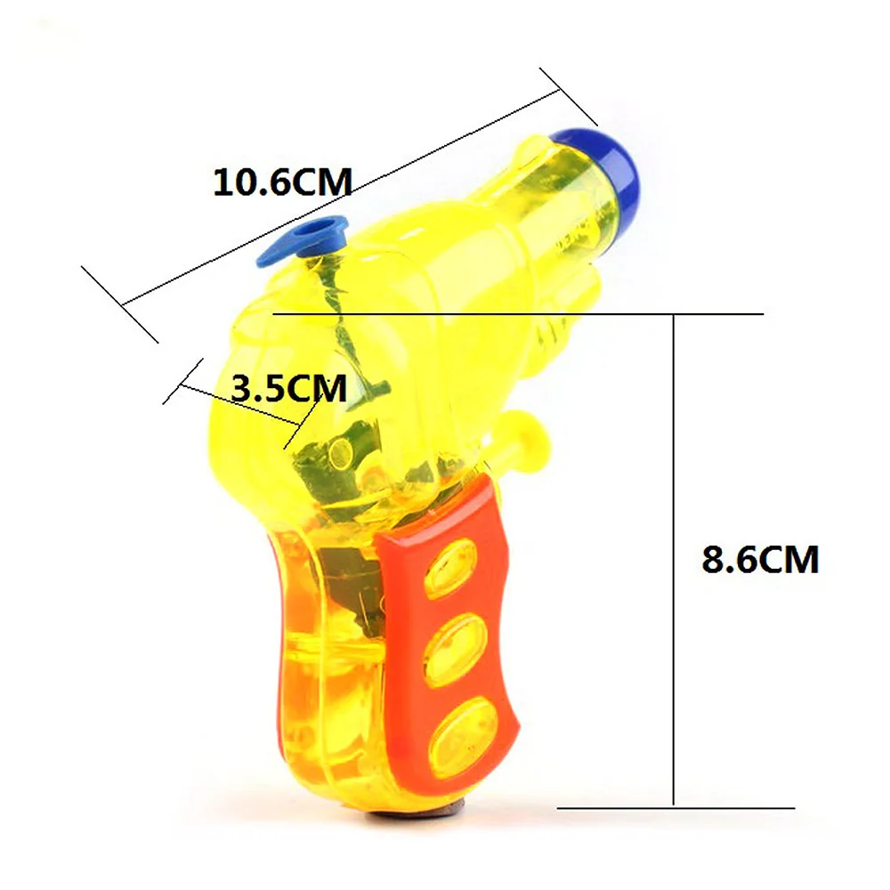 Маленький водяной пистолет, летняя детская пляжная игрушка, вечерние Игрушки для ванны в саду, для плавания, дрейфующий прозрачный пистолет, случайный выбор цвета