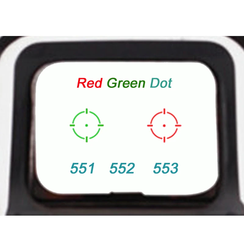 551 552 553 красный зеленый точечный голографический прицел охотничий красный точечный рефлекторный прицел с 20 мм рейкой для страйкбола
