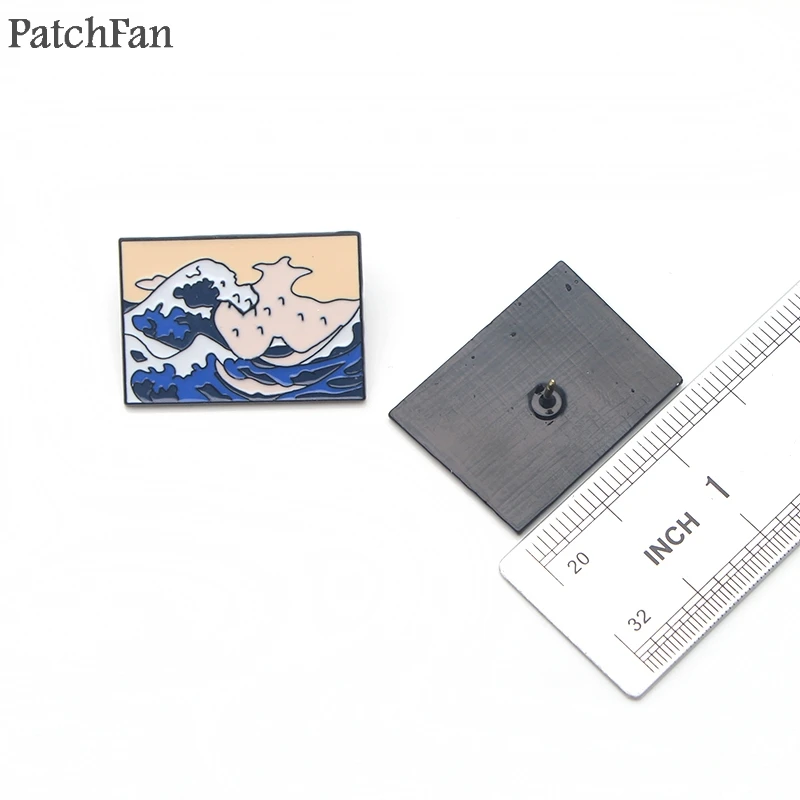 Patchfan волна канагава цинка для галстука рюкзак одежда броши мужчин и женщин шляпа