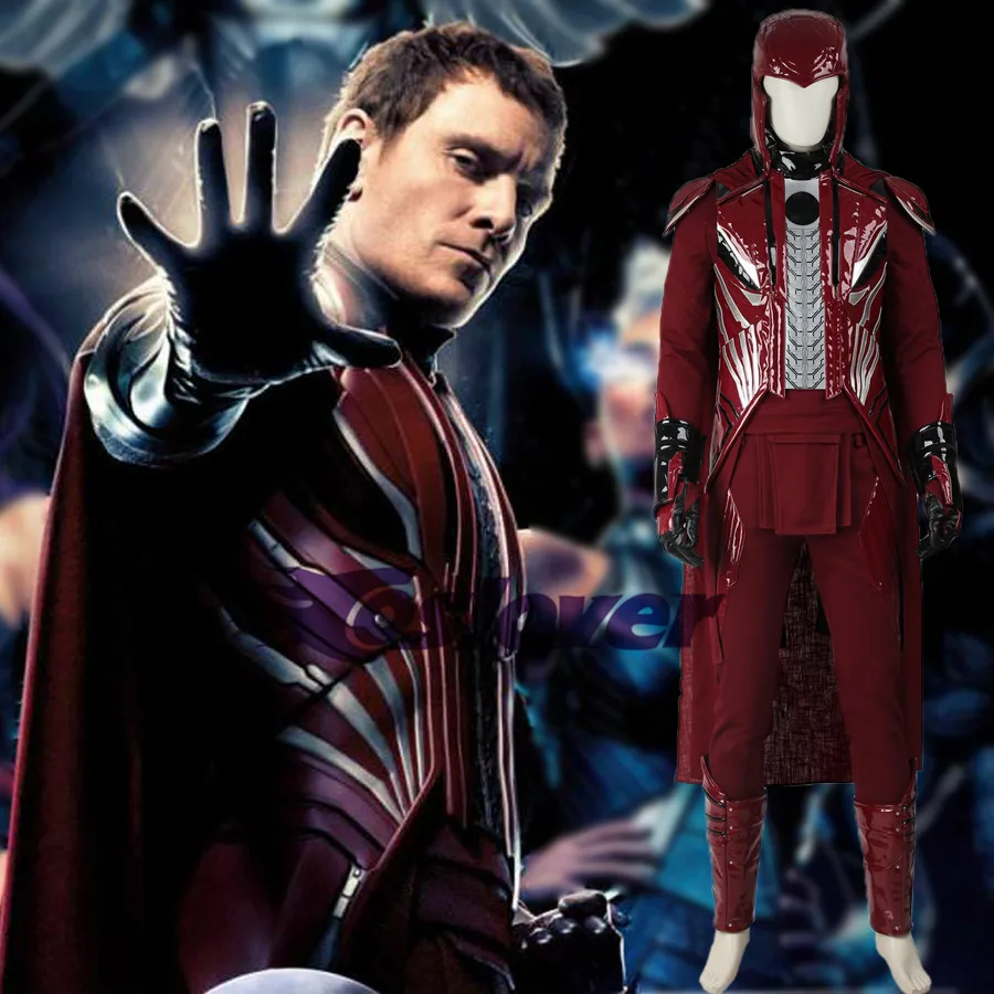 X-men Magneto Max Eisenhardt uniforme Cosplay Disfraz Hecho a Medida Casco （ NO ） Hh 
