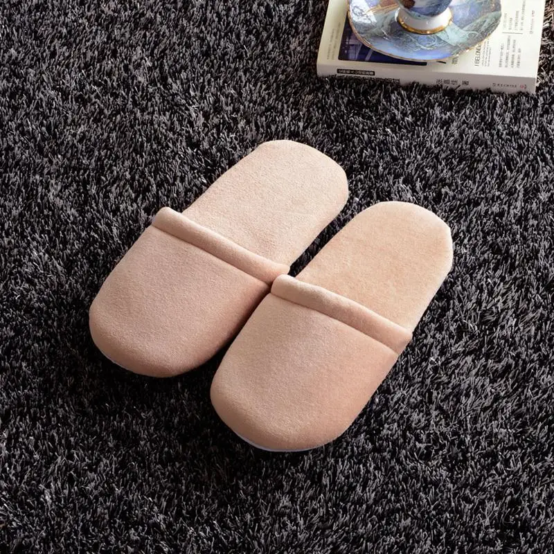 Non disposable hotel slippers home hospitality thick bottom skid cotton