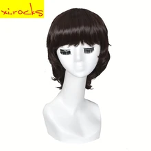 3195Xi. Rocks короткие прямые синтетические парики с челкой Темно-блонд боб парик короткий для черно-белых женщин девушка сердце стойкое волокно