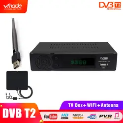 DVB T2 8939 полностью соответствуют DVB-T/T2 ресивера оборудование + крытый усиленный ТВ антенны HB01 и USB WI-FI ключ