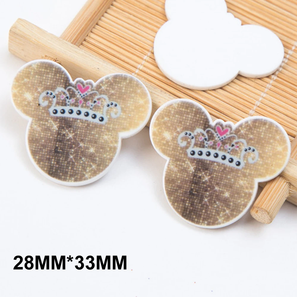 

50pcs 28*33MM Cartoon Golden Little Mouse Flatback Resin DIY Crafts Planar Resin Cabochon For Home Decoration Accessories FR192