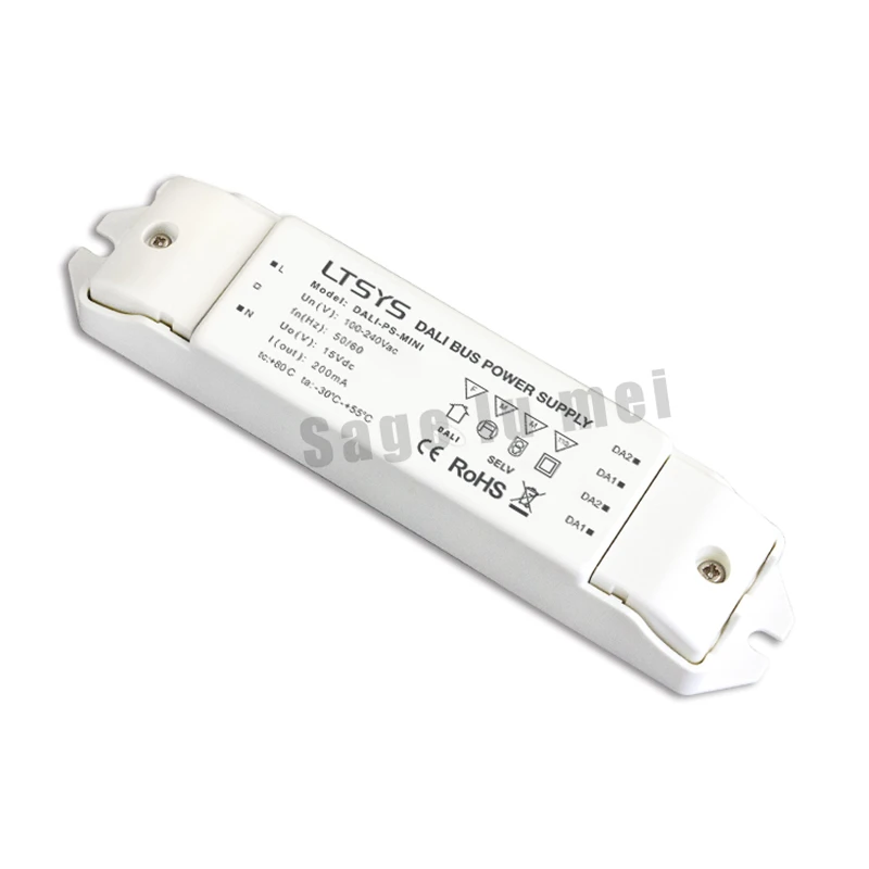 

Free shipping LTECH DALI-PS-MINI;DALI Bus Power supply;100-240VAC 50/60Hz input,15VDC 200MA output DALI Dimming Driver for LED