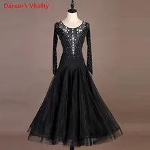Современное бальное танцевальное соревнование, бальное платье со стразами для девочек, Бальные танцевальные платья