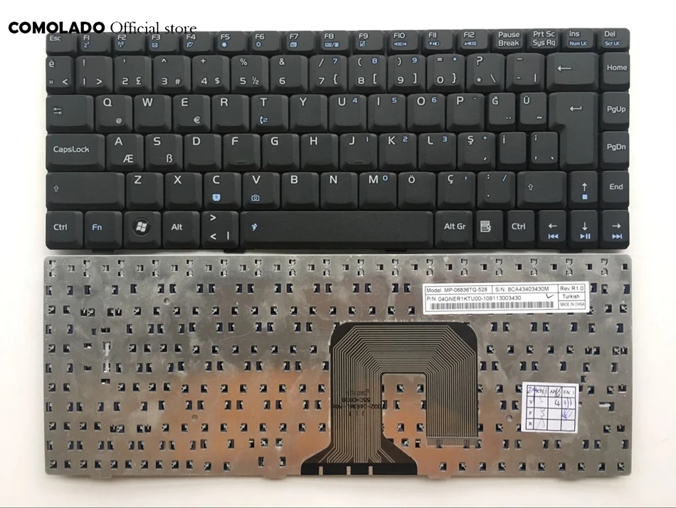 

TR Turkish keyboard For ASUS F6 F6V F6VE F6S F9 F9J U3S x20s black laptop keyboard TR Layout