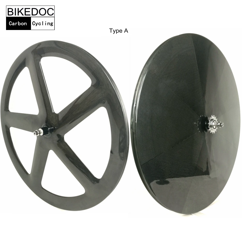 Bikedoc 700c Track Bike Wheel Racing Road Carbon Wheels Toray 700 Fixed