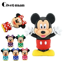 Флеш-накопитель с милым рисунком Микки и Минни Маус, USB флеш-накопитель, 4 ГБ, 8 ГБ, 16 ГБ, 32 ГБ, 64 ГБ, USB флешка, Внешняя память, флеш-накопитель