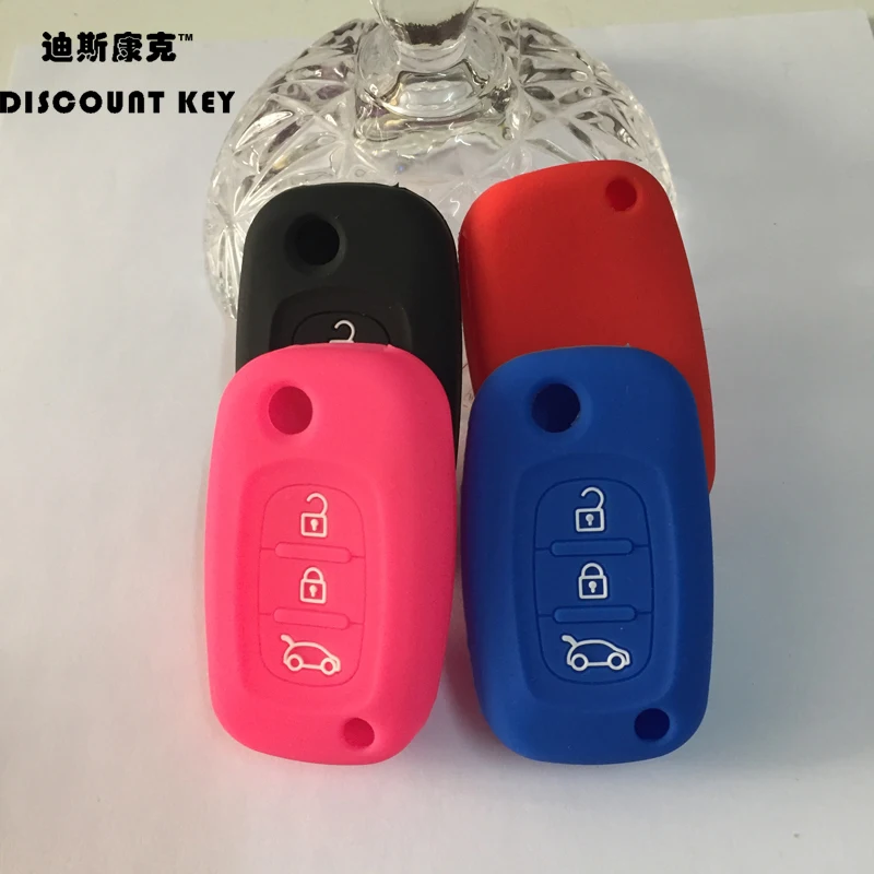 

silicone car key case for Renault 3 buttons Clio Scenic Megane Duster Sandero Captur Twingo Modus Logan remote control cover