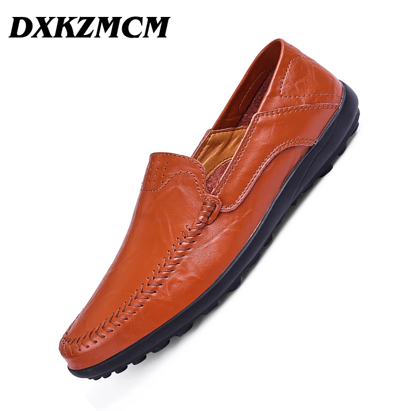 

DXKZMCM Casual Shoes Men Loafers Leather Flat Slip on Shoes Men Moccasins Sneaker Footwear Male