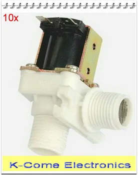 

10pcs/lot 1/2" BSPP 2Way Solar Nylon Plastic 90 Degree Solenoid Valve N/C Water Air Gas 12V 24V 220V