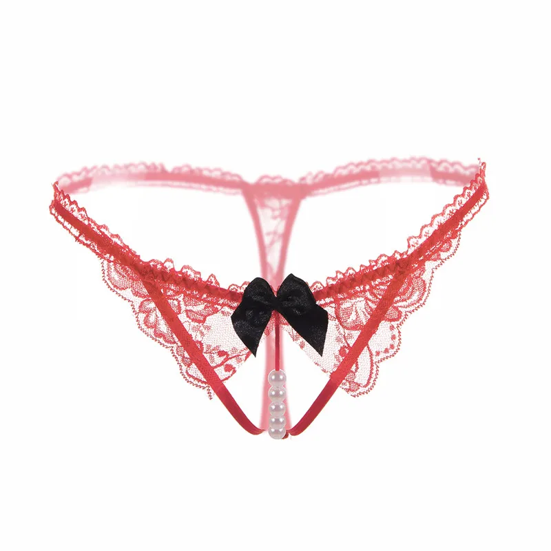 New Arrival Women Fashion Embroidery Women Panties Comfortable Beading Transparent Thongs G-string Lace Briefs Lingerie Tanga (4)