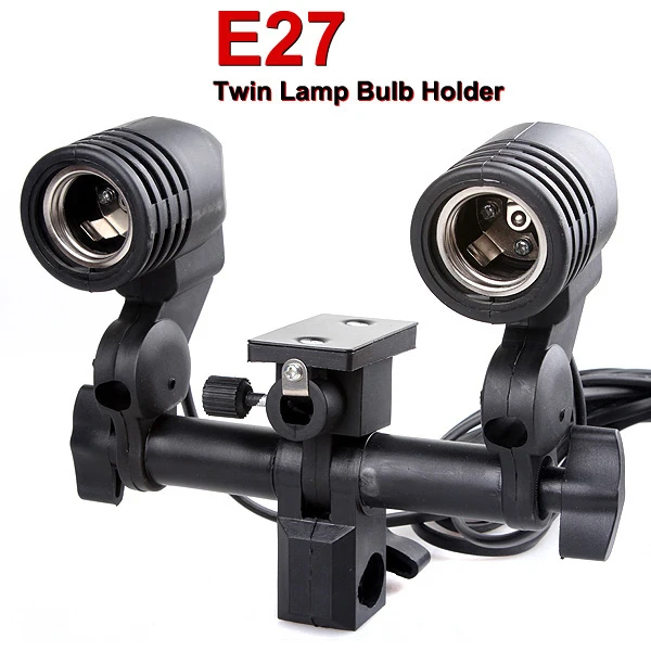 

Universal E - 27 Umbrella Holder E27 Screw Socket Universal Double twin Lamp Holder / 2 Switch Control Respectively