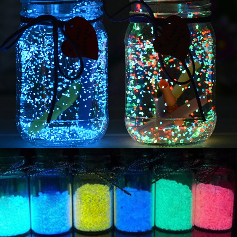 

2019 New 10g Luminous Party Bright Noctilucent Sand Wishing Bottle Fluorescent Particles Fish Tank Bottle Decoration