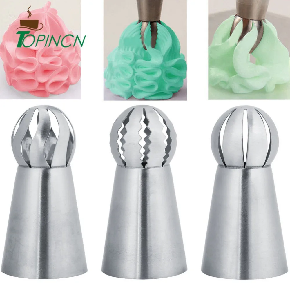 

3Pcs/Set Russian Flower Icing Piping Nozzles Tips Cake Decoration Tools Kitchen Pastry Cupcake Baking Pastry Tools