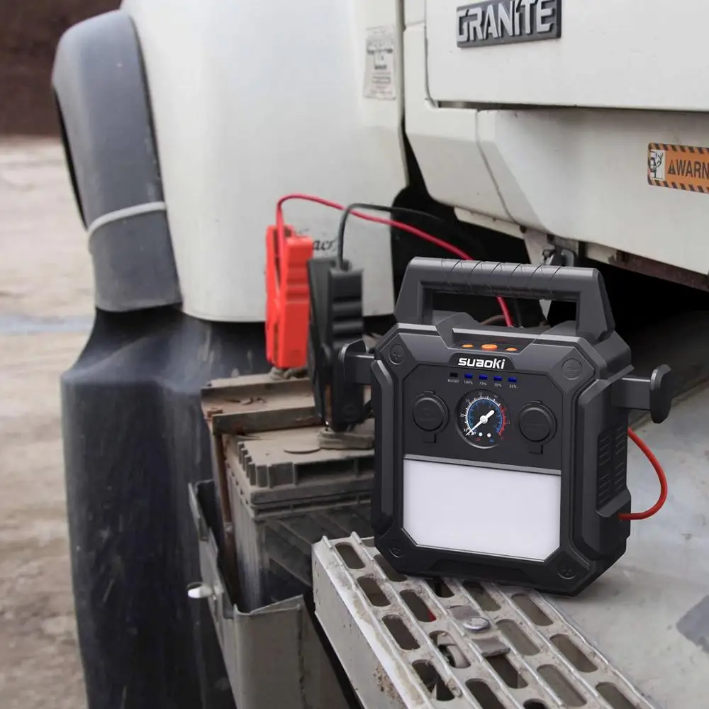 Suaoki U29 4 в 1 стартер скачка автомобиля 2000A с 150 PSI Авто воздушный компрессор