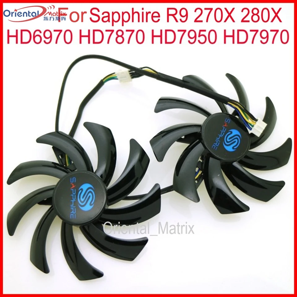 2pcs Lot Plds12hh 85mm Fan 4pin For Sapphire R9 270x 280x Hd6970 Hd7870 Hd7950 Hd7970 Graphics Card Cooling Fan 85mm Fan Graphics Card Cooling Fanfan 4pin Aliexpress