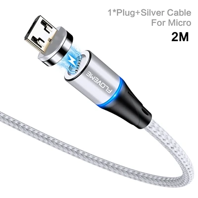 FLOVEME 2 м USB Магнитный кабель для быстрой зарядки для iPhone 7 XR XS для samsung Xiaomi huawei P20 Micro USB 3A type C USB кабель для передачи данных - Цвет: SG008-003
