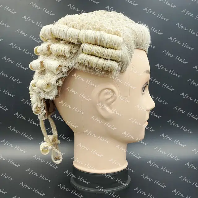 online shop good quality blond grey lawyer wig judge hairpieces
