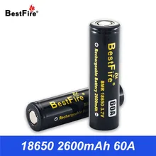 18650 Battery Bestfire 3.7V Li-ion Battery Rechargeable Batteries 18650 2600mAh for Eleaf E Cigarette Vape Mod N005