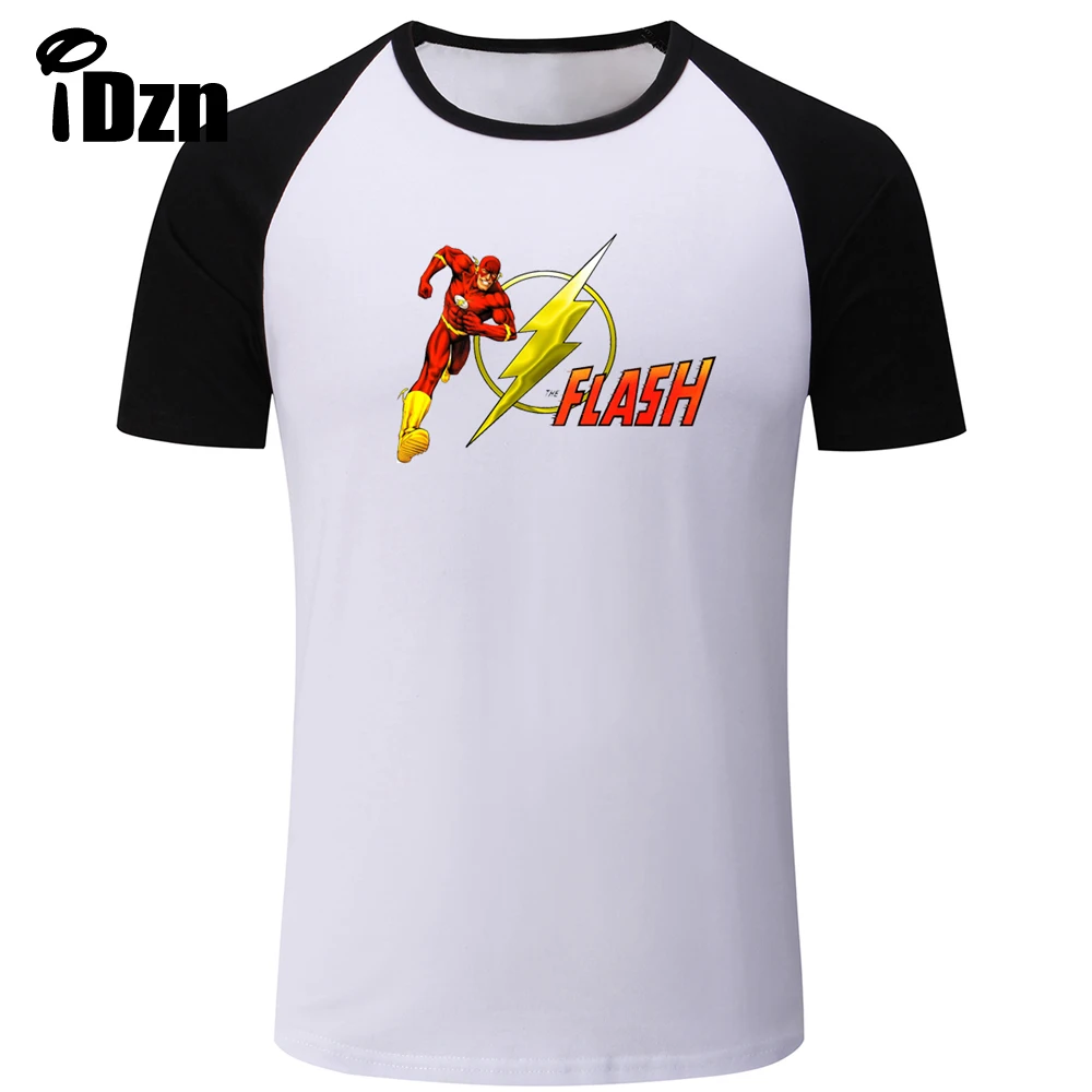 

iDzn Summer Unisex Men T shirt Funny The Flash Sorry I'm Late The Flash Symbol Design Casual Male Short Sleeve T-Shirts Tee Tops