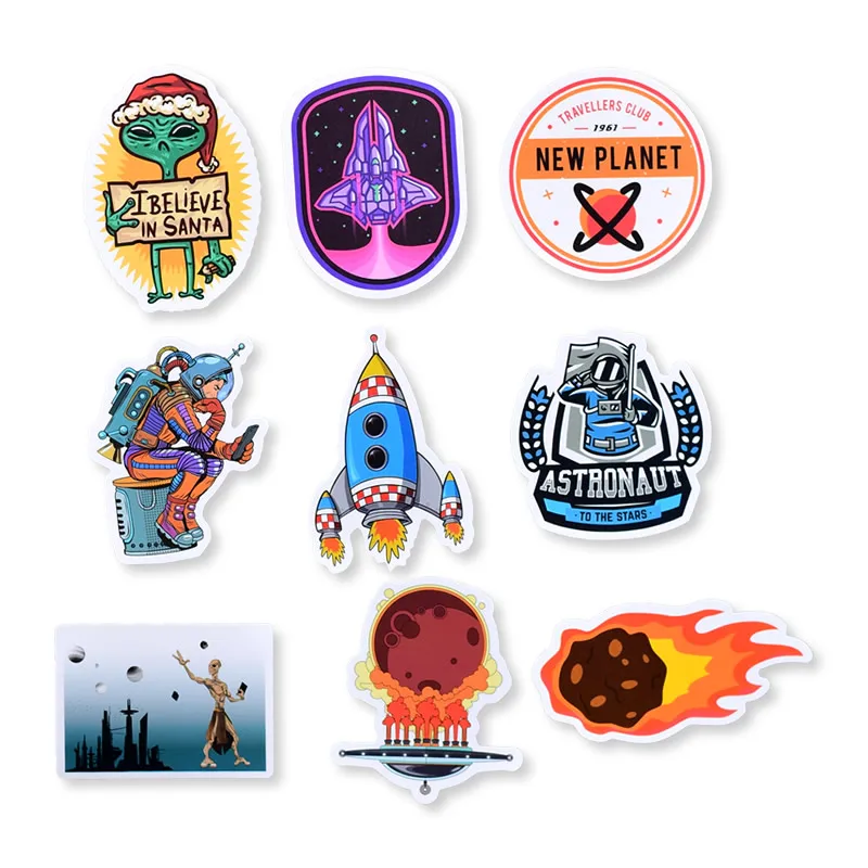 50pcs/set Alien Sticker Funny Kids Toy Stickers for Laptop Luggage Motorcycle Sticker Bomb JDM Decals