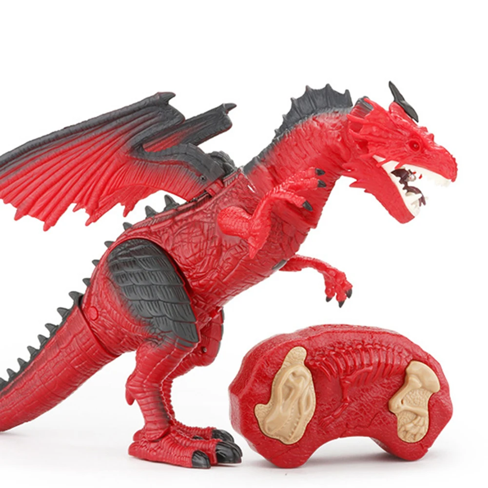 Игрушка динозавр с дистанционным управлением и изображением дракона, ходячий светильник, детская игрушка, подарки NSV775 - Цвет: Красный
