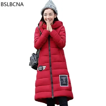 

Casual Plus Size Cotton Padded Jacket Korean Mid Long Oversize Thicker Clothes Winter Coat Women Outerwear Parka Feminina A518