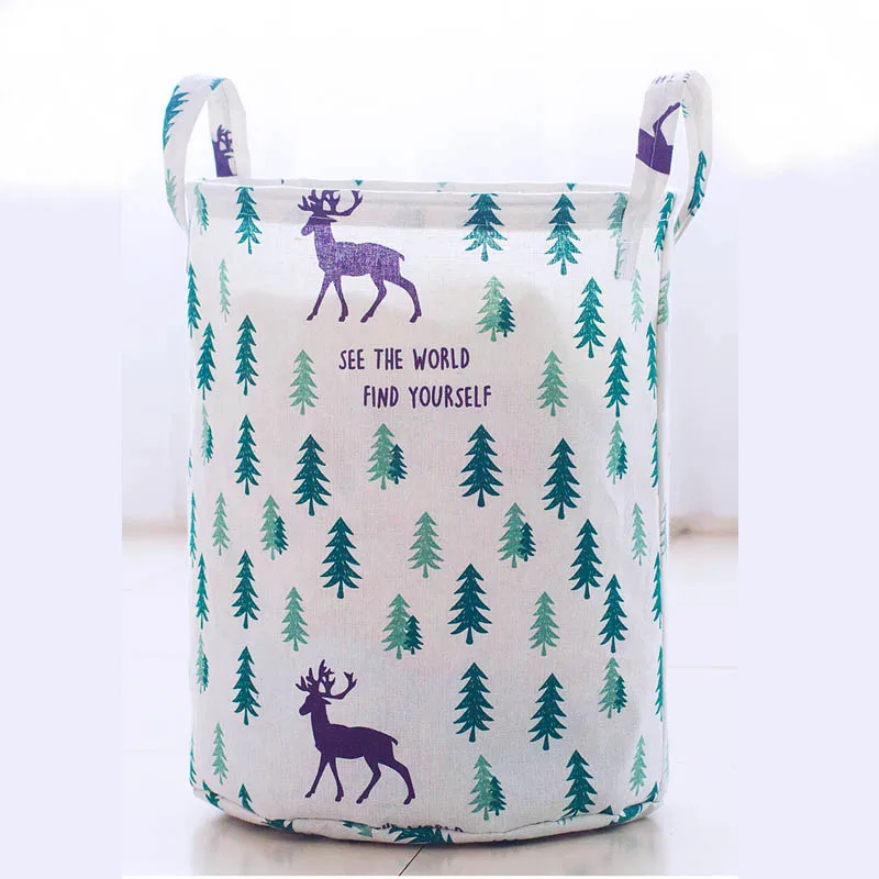 الشمال الملابس القذرة دلو الغسيل سلة كبيرة تخزين مربع لعبة القطن الكتان أشتات منظمة للطي مقبض المنزلية