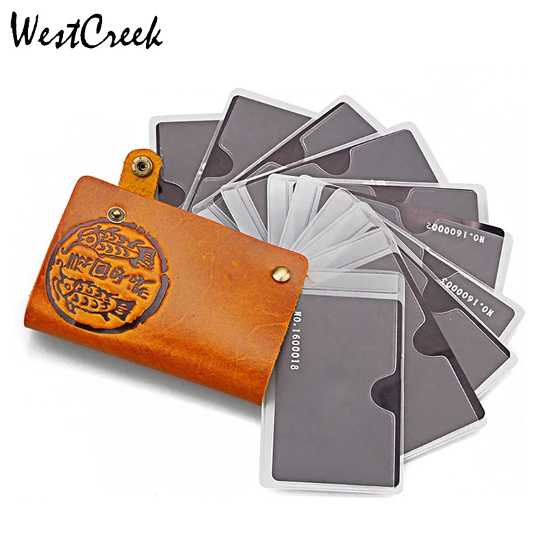 

Unisex Chinese Style Pattern Genuine Leather Credit Card Holder ID Business Holder Hasp Card Case Bag Package Organizer Purse