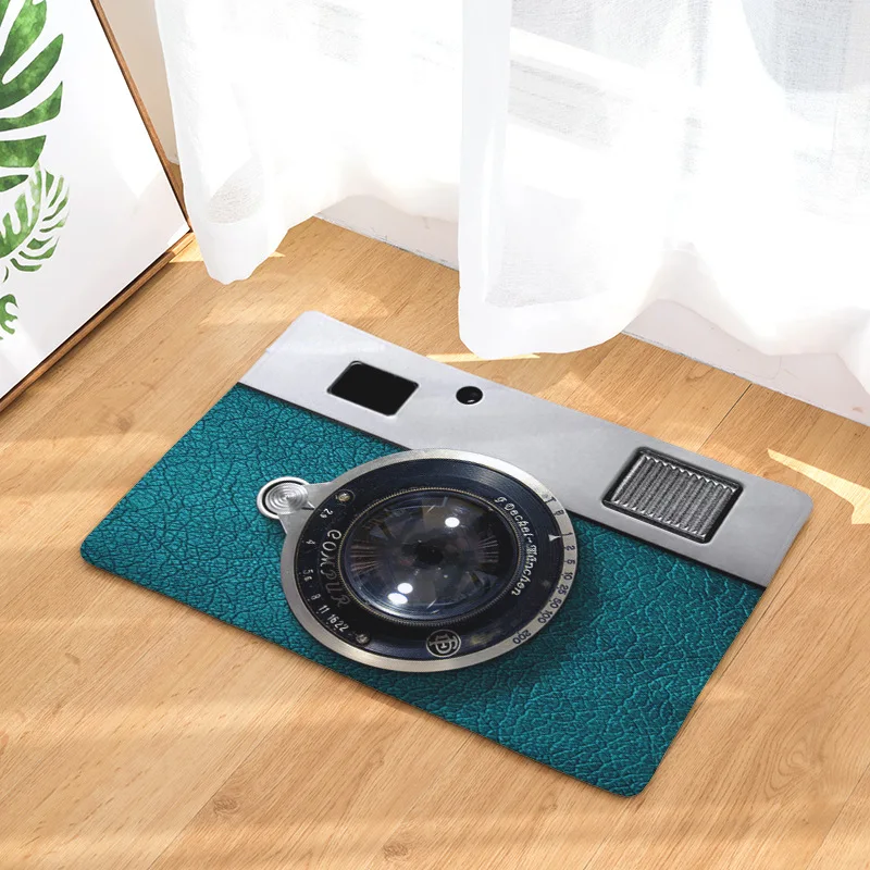  Entrance Anti-Slip Doormat Vintage TV Magnetic Tape Music Cassette R Decor Welcome Pad Water Absorp