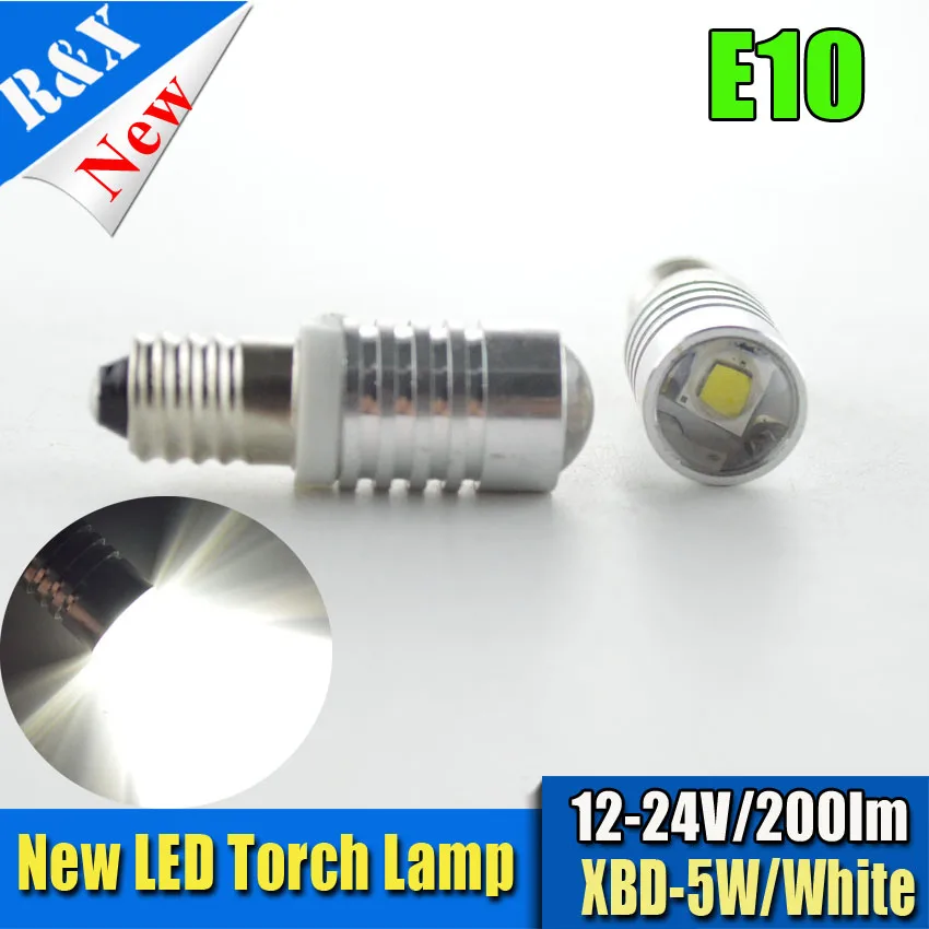 

Free shipping 2pcs/lot E10 SCREW C'ree 5W LED Xenon white 6000J 200LM Lights Miniature Screw Bulb for DIY LIONEL DC6V 12V 18V