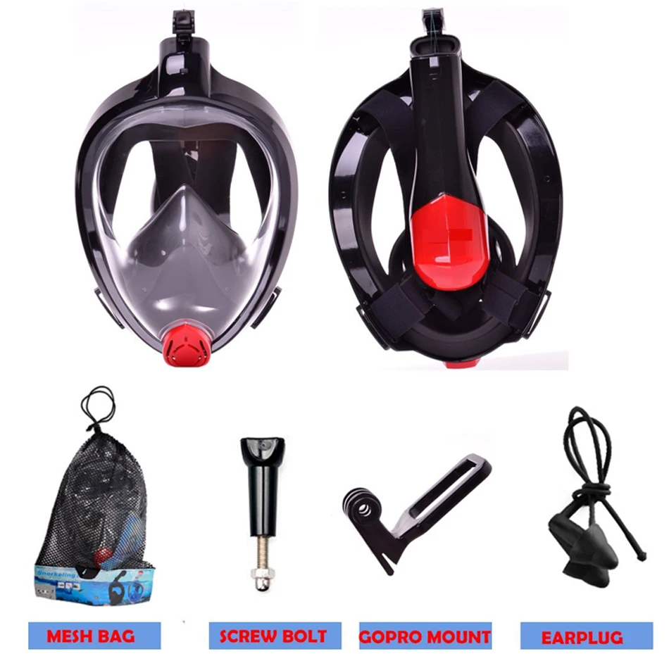 Маска для подводного плавания подводная противотуманная Full Face Snorkeling Mask New Arrical