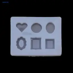 JAVRICK DIY Мини драгоценный камень рамка сердце круглой формы силиконовый Торт Помадка ювелирные изделия плесень