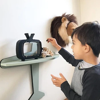 

INS Nordic Style TV money bank Crafts Models Home Beautiful Cute TV Storage Piggy bank pink blue yellow decoration room