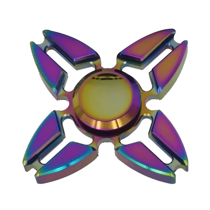 Free Ship EDC Fidget Spinner UFO Tri spinner Zinc Hand Spinner Aluminum Alloy Fidget Toy Anxiety