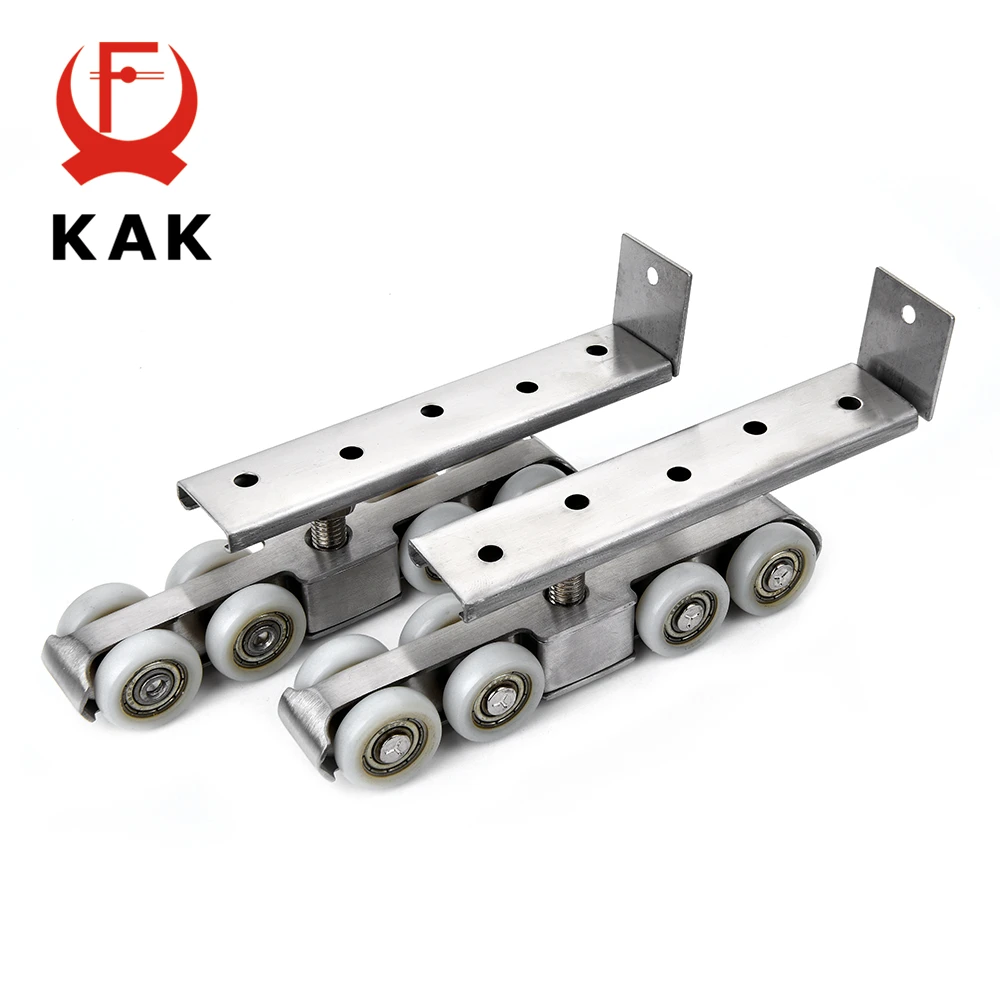 KAK Zinc Alloy Sliding Door Rollers 80KG Bedroom Wood Door Hanging Wheels Meeting Room Wardrobe Door Roller Wheels For Furniture KAK Zinc Alloy Sliding Door Rollers 80KG Bedroom Wood Door Hanging Wheels Meeting Room Wardrobe Door Roller Wheels For Furniture