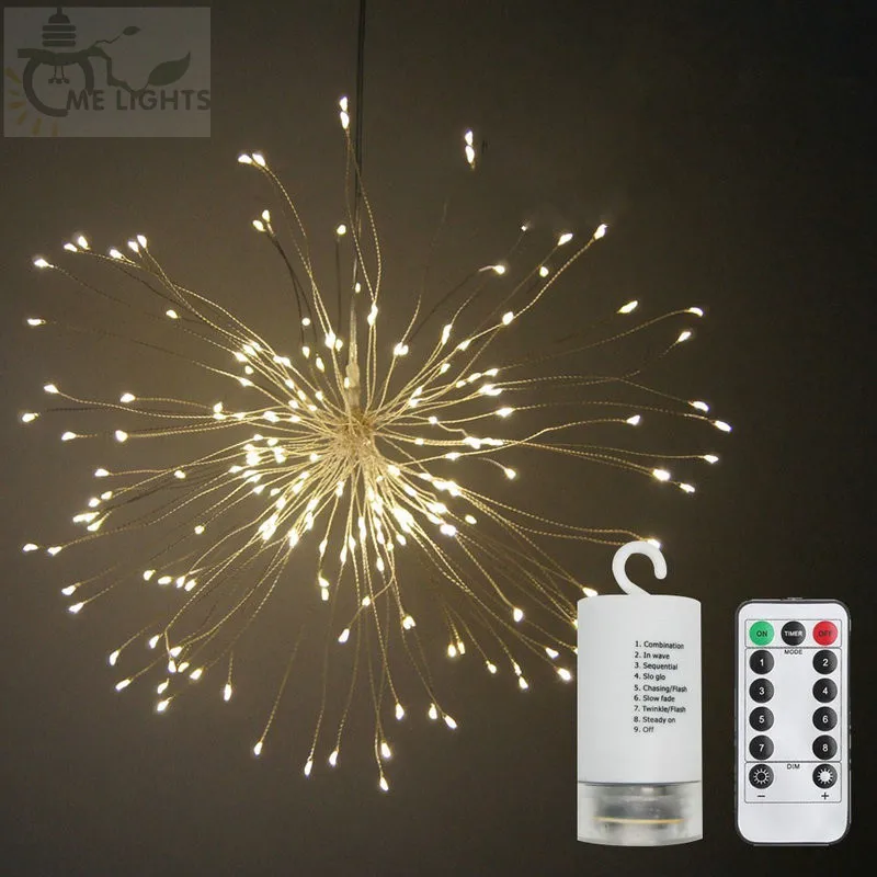 120LED-Remote-controlled-Silver-Hanging-Starburst-string-light-W-timer-controller-Battery-operate-Christmas-Wedding-Outdoor