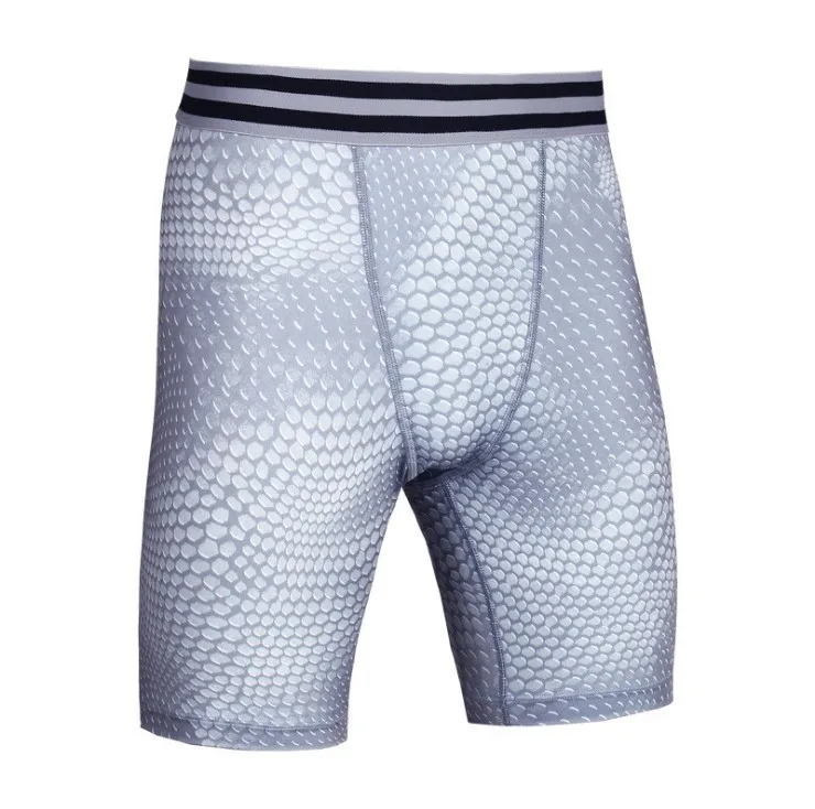 Утягивающие брюки для мужчин беговые колготки короткие брюки удобные короткие брюки эластичный марафон быстросохнущие беговые шорты - Цвет: GREY