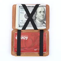 Fashion Men Slim Wallet Male Ultra thin Short Men Magic Wallet Money Cash Card Holder Purse 2
