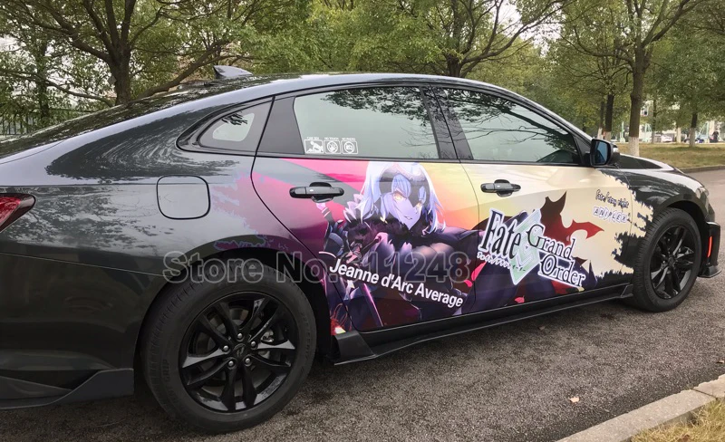 Водонепроницаемая мембрана японская игра-аниме наклейки для спортивных автомобилей гоночные полосы Fate/Grand Order граффити наклейка на автомобиль