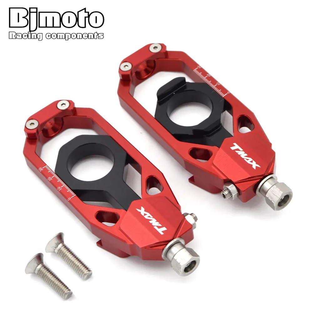 BJMOTO For Yamaha TMAX 530 2013 2014 2015 CNC Tensioners Catena Rear Axle Spindle Chain Adjuster