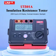 UNI-T Измеритель сопротивления изоляции UT501A мегомметром Сопротивление заземления тестер напряжения Мегаомметр вольтметр