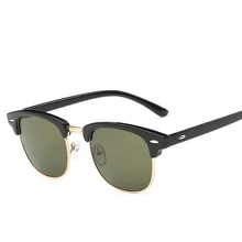 2017 Fashion Sunglasses Men Driving Mirrors Coating Points Black Frame Eyewear Male Sun Glasses UV400 Oculos De Sol Feminino