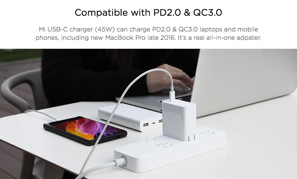 Original xiaomi USB-C 45W Charger Type-C Socket Power  (3)